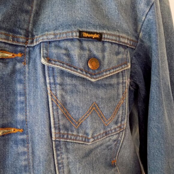 vintage wranglers denim jacket classic minimalist timeless - Picture 3 of 10